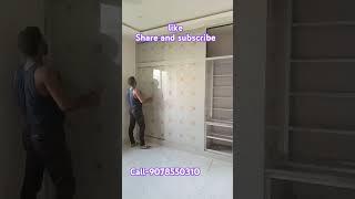 New viral ##shortssuper design water proof fireproof poly granite cupboard...wallpasting