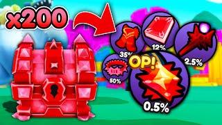 Opening *200* DEMON CRATES in Brainrot Evolution! (Roblox)
