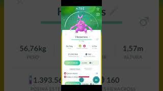 Peguei um  Heracross Shiny  Selvagem - Pokemon Go