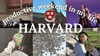 weekend in my life @ harvard  20+ hrs of studying, super productive & fun