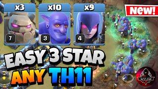 Th11 Golem Bowler Witch Attack With 8 Zap Spell | Best Th11 Attack Strategy in Clash of Clans