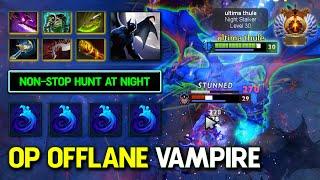 OP OFFLANE Night Stalker Max Slotted Item Build 100% Non-stop Hunt at Night Time 7.37c DotA 2