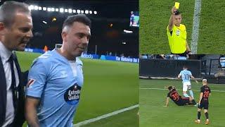 Iago Aspas reaction after referee ignored Gerard Martín red card vs Celta Vigo vs Barcelona