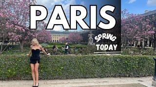 Paris France - Walking Tour in Paris - Jardin du Palais Royal in Spring