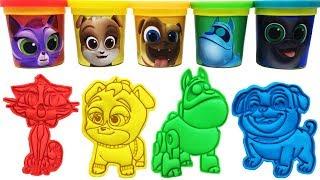 Puppy Dog Pals Disney Junior Play-Doh Molds & Toys Rolly Hissy Bingo A.R.F. Keia Rufus Learn Colors