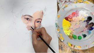 아크릴인물화그리기 안내서/How I paint portrait with Acrylic 1