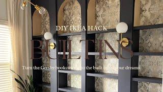 DIY IKEA BUILT IN HACK: How To Turn The Gersby Bookcase Into Built-ins For Your Home