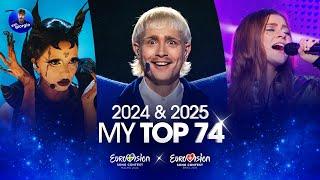 Eurovision 2024 & 2025: My Top 74 (COMBINED)