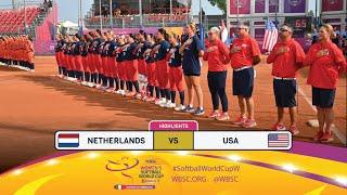 Highlights | Game 19 Netherlands vs USA | 2024 WBSC Women’s Softball World Cup - Finals