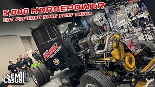 BIG RIG DRAG TRUCK!!! 5,000 hp CAT