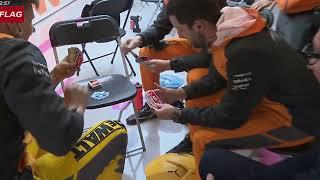 McLaren crew playing Uno during the Japanese GP 2022