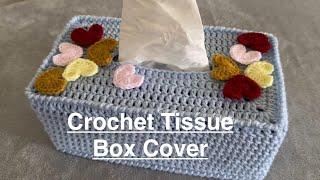 Easy Crochet Tissue Box Cover Pattern Video Tutorial | How to How To Crochet Tissue Box Cover