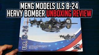 Meng Models U.S B-24 Heavy Bomber Eggplane style Caricature Model Kit Unboxing and Review