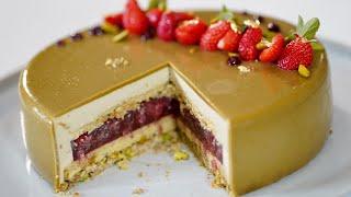 Strawberry Pistachio Entremet – Bruno Albouze