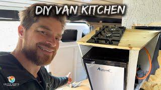 Building DIY OSB Van Kitchen and Cabinet Part 1 | Mercedes Sprinter camper | Van Conversion #13