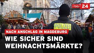 Polizei sichert Weihnachtsmärkte in Berlin und Brandenburg mit mehr Einsatzkräften