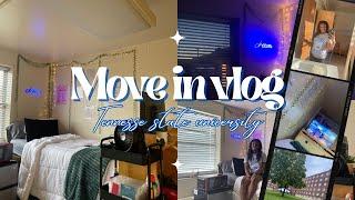 college move in vlog + room tour | Tennessee state university