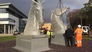 The Kelpies Installation at the Dick Vet