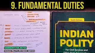 Fundamental Duties Handwritten Notes Indian Polity → M Laxmikanth #9