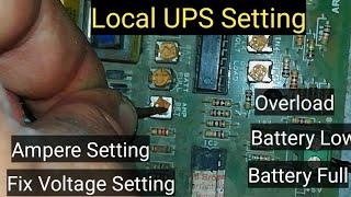 Local UPS Setting, Fix Voltage, Ampere Setting