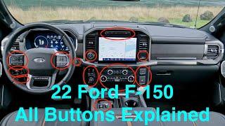 2022 Ford F-150 All Buttons Knobs Switches Explained Tutorial 22 23