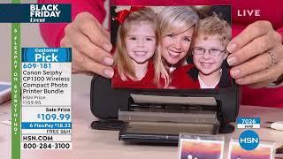 Canon Selphy CP1300 Wireless Compact Photo Printer Bundle