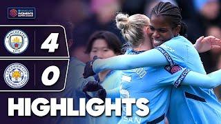 Bunny Shaw Scores Brace in Dominant Win | Man City v Leicester City Highlights | Barclays WSL 24-25