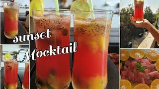 Holi special Sunset Mocktail |subah se Thandai piker  ho gye bore to sham me  banao sunset Mocktail