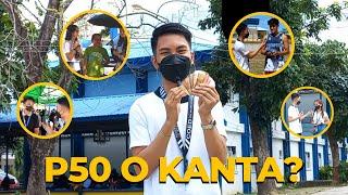 Ep 1: GIVING MONEY to Random University Students who Answer Questions Correctly (Pag mali, KAKANTA)