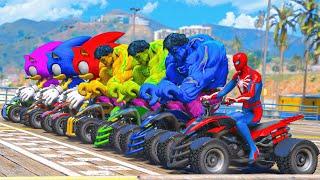 SKIBIDI GET TEAM HULK COLOR VS SONIC COLOR | SPIDER MAN CHALLENGE SUPERHEROES Racing Event #1078