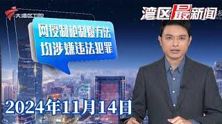 【湾区最新闻】公安部：全国持枪、爆炸犯罪案件同比下降25.8％|房产交易税收新政出炉 个人购房不超140平方米契税降至1％|地下车位可分期单独确权销售|20241114完整版#粤语 #news