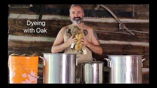 How to dye yarn with Oak