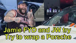 Jamie FYD + JW Autoshine “attempt” to wrap a Porsche Cayenne our first vehicle wrap!