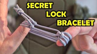 Make a TRANSFORABLE  1 Strand 4 Lines Paracord Survival Bracelet with a Secret Auto-Lock Twist