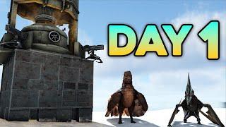 The Most INSANE Day 1 Solo Start! - ARK: Survival Evolved Live