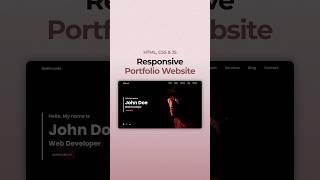 Responsive Personal Portfolio Website Using HTML CSS And JavaScript