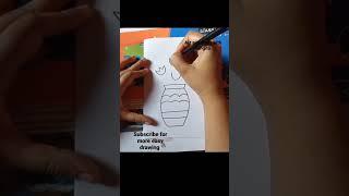 how to draw flower vase#easy drawing# art n craft with sangita# viralshorts