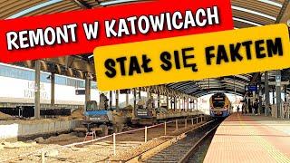 Remont dworca i pociągi w Katowicach 2024