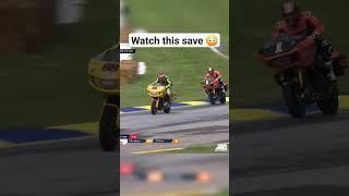 Huge motorcycle save in bagger race by Max Flinders #Baggers #indianmotorcycle