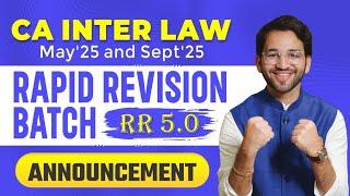 Rapid Revision RR 5.0 - Scribble Revision | May'25 & Sept'25 | ICAI | CA Inter | CA Shubham Singhal