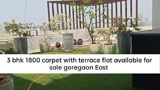 3 bhk with 400 carpet terrace flat shree shakun hights near udipi vihar hotel goregaon East call