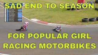 SAD END FOR NELLIE! Minimoto Race 1 Rd 6 British Minibikes Champs. Road to Moto GP Series