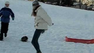 Family snowball fight.