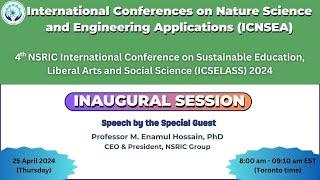 (02) 4th NSRIC International Conference, Speech by the Special Guest Prof. M. Enamul Hossain