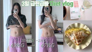 Diet Vlog) Post-Trip 3-Day Quick Weight Loss! -2kg(49kg→47kg, SANOCELL Apple Cider Vinegar, Diet