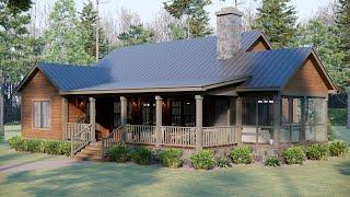 36'x42' (11x13m) Dreamy Cottage House with Amazing Porch! Sweet & Cozy