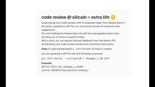 code review @ silicain = extra life 🪙