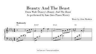 Beauty And The Beast - kno Piano music - Sheet music transcription