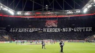 Beautiful Tifo and choreography during SG Eintracht Frankfurt v FC Barcelona