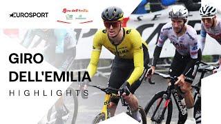 WINS IN THE RAIN  | Giro dell'Emilia Men's 2024 Race Highlights | Eurosport Cycling